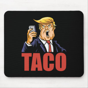 Trump Always Chickens Out Funny Taco Joke Retro St Mouse Mat
