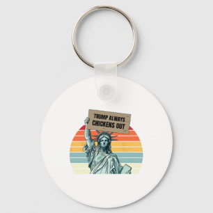 Trump Always Chickens Out Funny Trump Key Ring