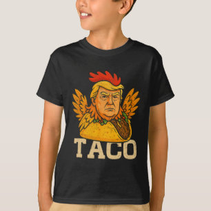 Trump Always Chickens Out Let's Go Taco Funny 3 T-Shirt