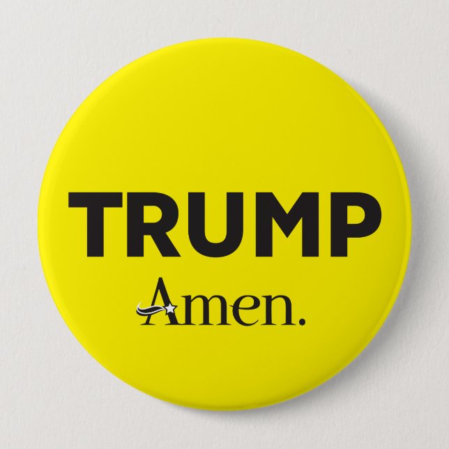 Trump Amen 10 Cm Round Badge (Front)