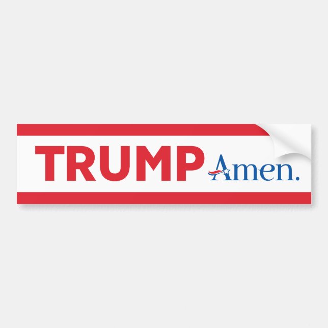 Trump Amen Bumper Sticker (Front)