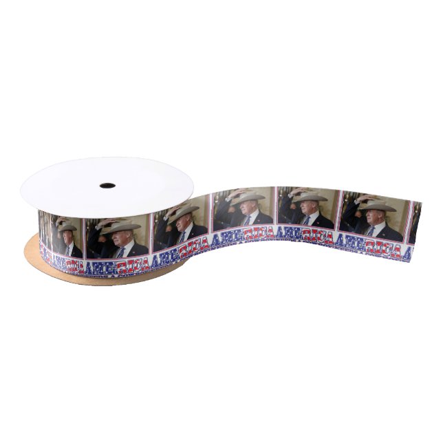 TRUMP-AMERICA-COWBOY SATIN RIBBON (Spool)