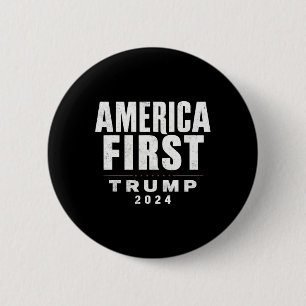 Trump America First The President Succeeds Against 6 Cm Round Badge