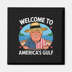 Trump America Trump Flag Hilarious Mega Gulf Tee Magnet