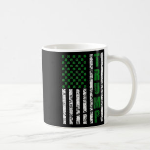 Trump American Flag Vintage St Patricks Day Shamro Coffee Mug