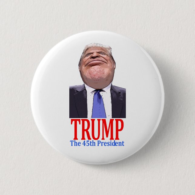 Trump, America's 45th President 6 Cm Round Badge (Front)