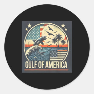 Trump America's Gulf Mexico President Trump 1  Classic Round Sticker