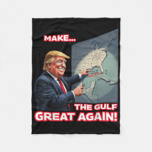 Trump Americas Gulf Mexico President Trump Fleece Blanket