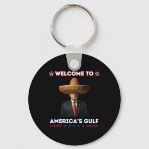 Trump America's Gulf Mexico President Trump Funny  Key Ring