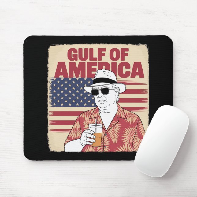 Trump America's Gulf Mexico President Trump  Mouse Mat (With Mouse)