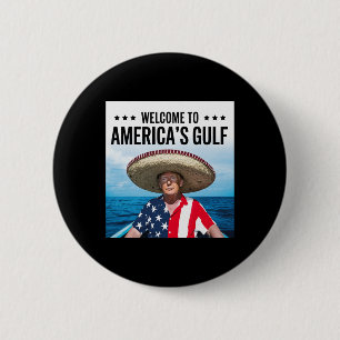 Trump America's Gulf Mexico President Trump Sombre 6 Cm Round Badge