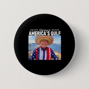 Trump America's Gulf Mexico President Trump Sombre 6 Cm Round Badge