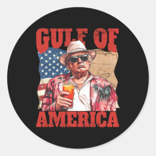 Trump America's Gulf Mexico President Trump Sombre Classic Round Sticker