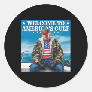 Trump America's Gulf Mexico President Trump Sombre Classic Round Sticker
