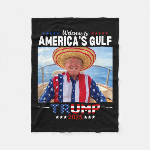 Trump America's Gulf Mexico President Trump Sombre Fleece Blanket