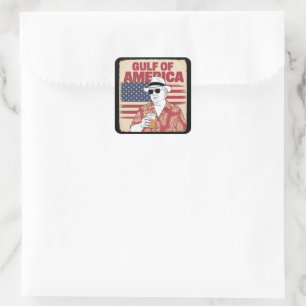 Trump America's Gulf Mexico President Trump Square Sticker