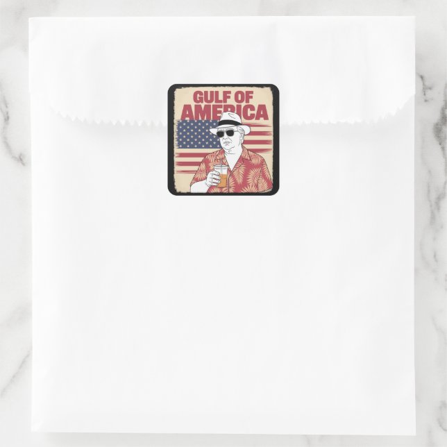 Trump America's Gulf Mexico President Trump  Square Sticker (Bag)