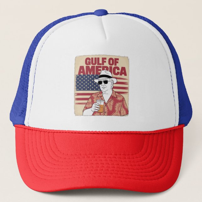 Trump America's Gulf Mexico President Trump  Trucker Hat (Front)