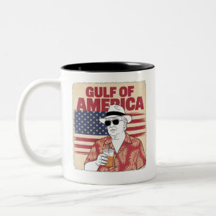 Trump America's Gulf Mexico President Trump  Two-Tone Coffee Mug