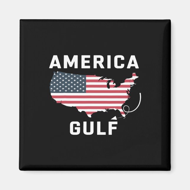Trump America's Gulf Mexico Retro Us Map  Magnet (Front)