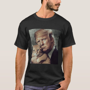Trump And Cat - Funny Trump Cat Meme  T-Shirt