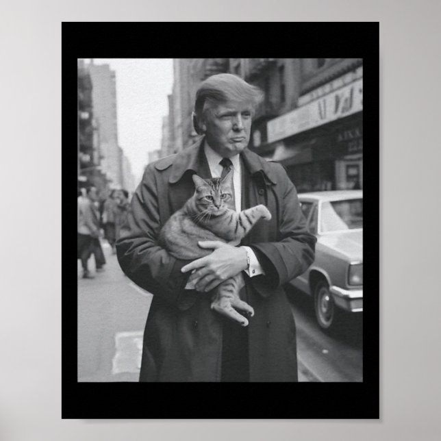 Trump And Cat In Newyork  Poster (Front)