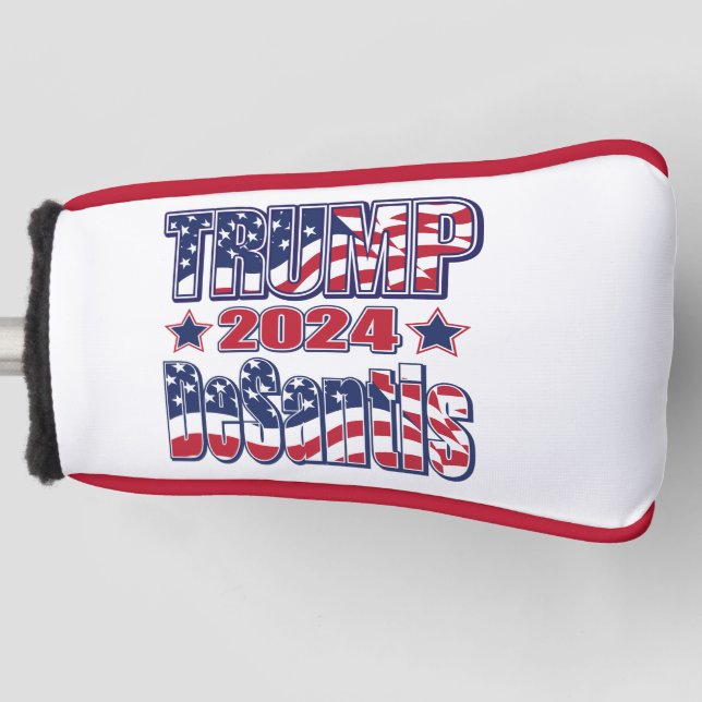 Trump and DeSantis 2024 Golf Head Cover (Front)