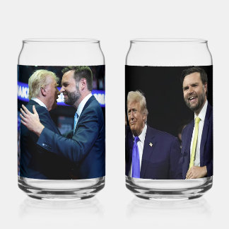 Trump and JD Vance 2024 Can Glass
