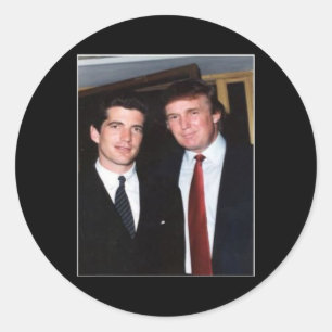 Trump And Jfk Anonymous  Classic Round Sticker