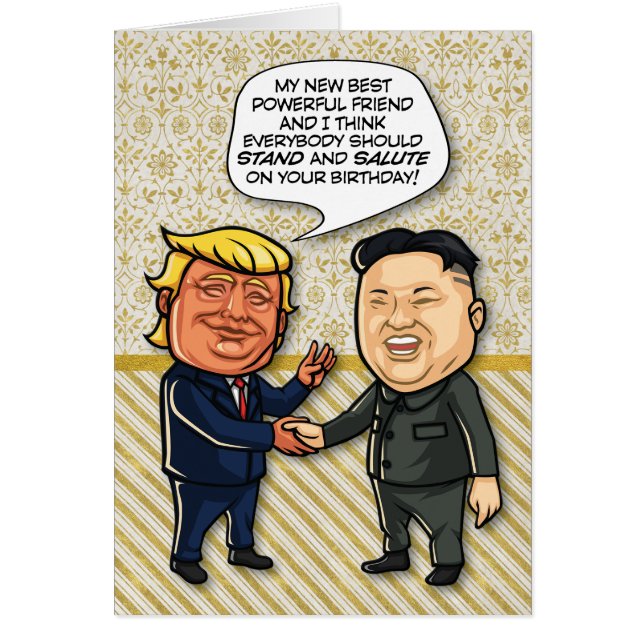 Trump and Kim “New Best Friend” Birthday Card (Front)