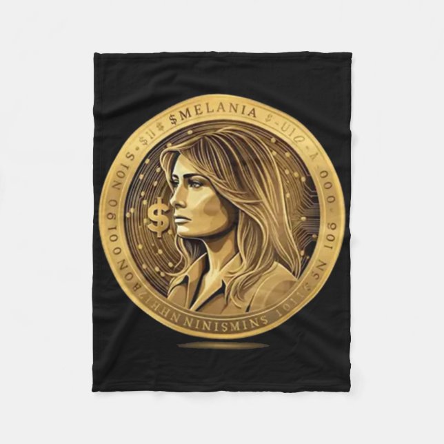 Trump And Melania Currency Launches Meme Coin Trum Fleece Blanket (Front)