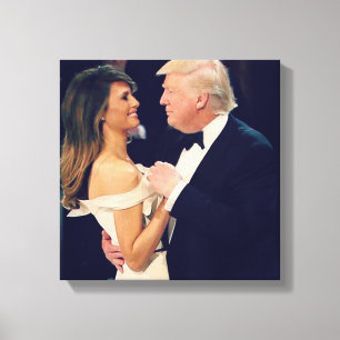 Trump and Melania Dancing Canvas Print