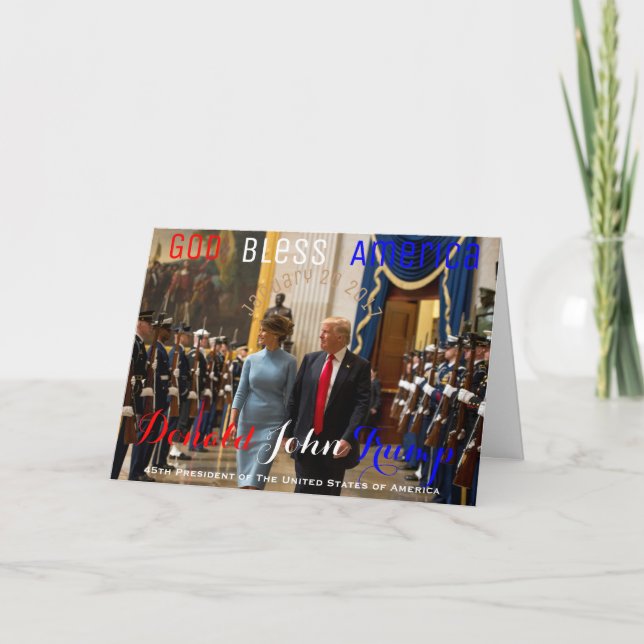 Trump and Melania Joint Armed Forces Honor Guard Card (Front)