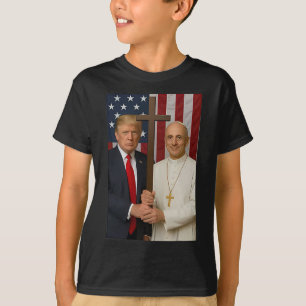 Trump And Pope Shirt - Pope Leo Xiv God Bless Amer