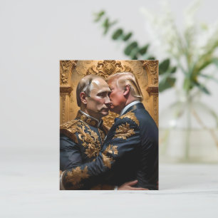 Trump and Putin Embrace Postcard