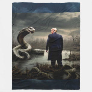 TRUMP and the DEEP STATE Fleece Blanket