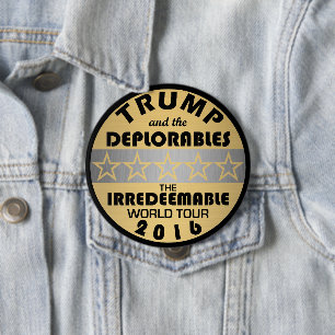 Trump And The Deplorables Tour Funny Political 10 Cm Round Badge
