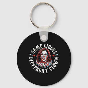 Trump Anti Kamala Harris Same Circus Different Clo Key Ring