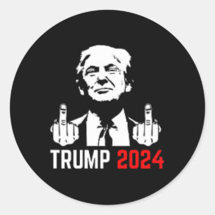 Trump Arrest This Fingers 2024 America Usa Flagfun Classic Round Sticker