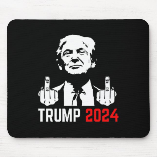 Trump Arrest This Fingers 2024 America Usa Flagfun Mouse Mat (Front)