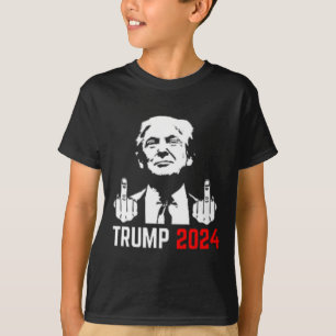 Trump Arrest This Fingers 2024 America Usa Flagfun T-Shirt