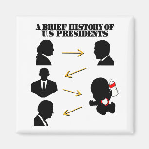 Trump As Baby: A Brief History Of US Presidents Magnet