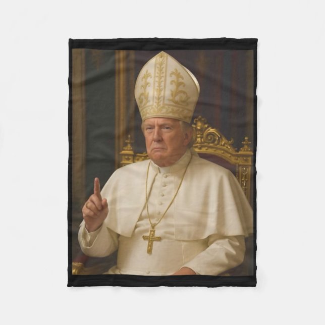 Trump As Pope Tee Meme Funny 1  Fleece Blanket (Front)