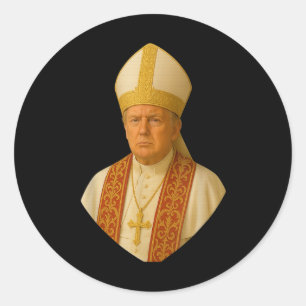Trump As Pope Tee Meme Funny Classic Round Sticker