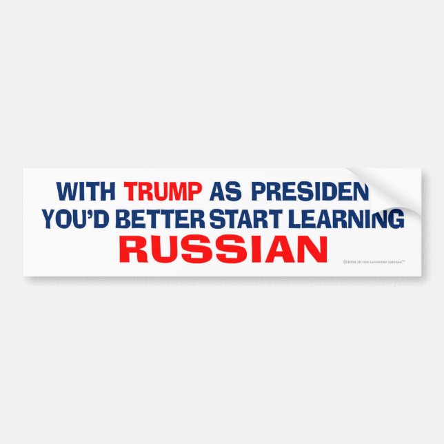 Trump As President - Learn Russian Bumper Sticker (Front)
