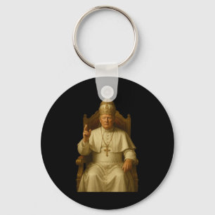 Trump As Vatican Church Pope Funny Pope Trump  Key Ring