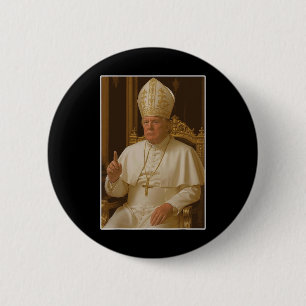 Trump As Vatican Church Pope Trump Funny Vatican C 6 Cm Round Badge