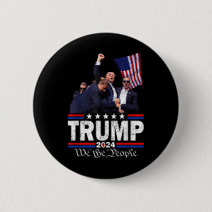 Trump Asination Bloody Ear Bleeding Butler Pa Trum 6 Cm Round Badge