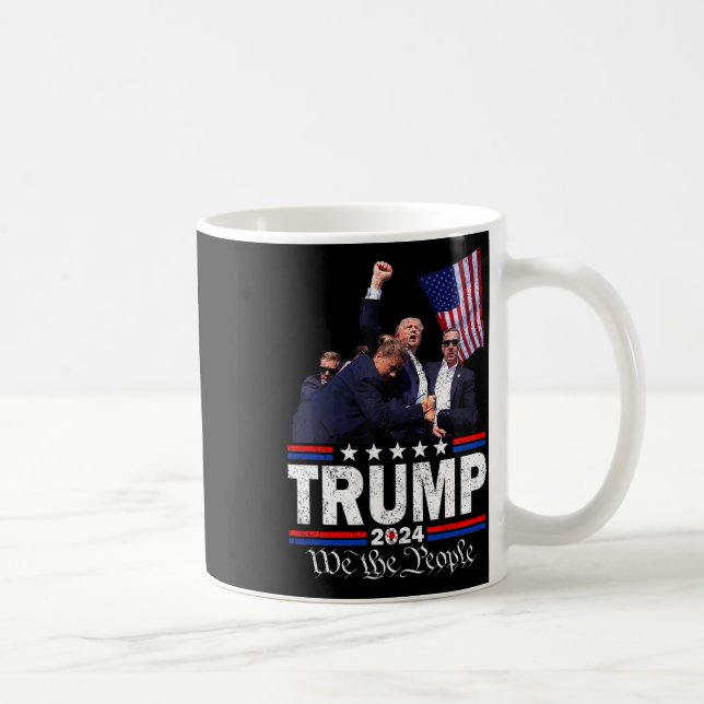 Trump Asination Bloody Ear Bleeding Butler Pa Trum Coffee Mug (Right)
