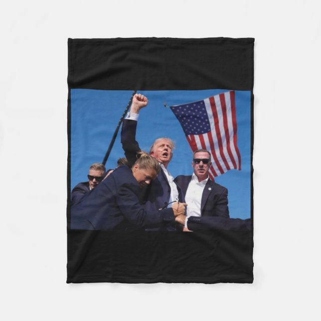 Trump Attack On Trump Fight For America Trump Unde Fleece Blanket (Front)